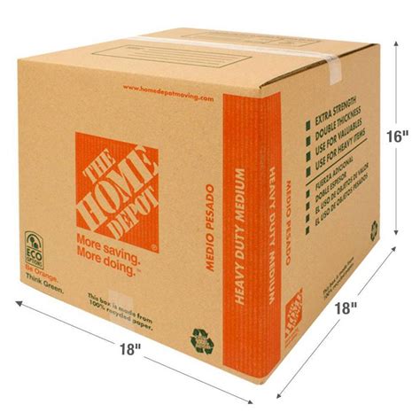 home depot boxes|home depot box sizes chart.